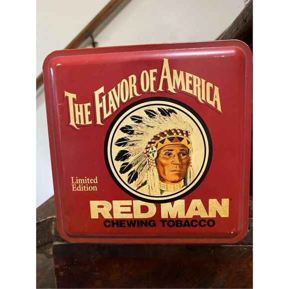 Vintage 1991 red man chewing tobacco tin - Picture 4 of 7
